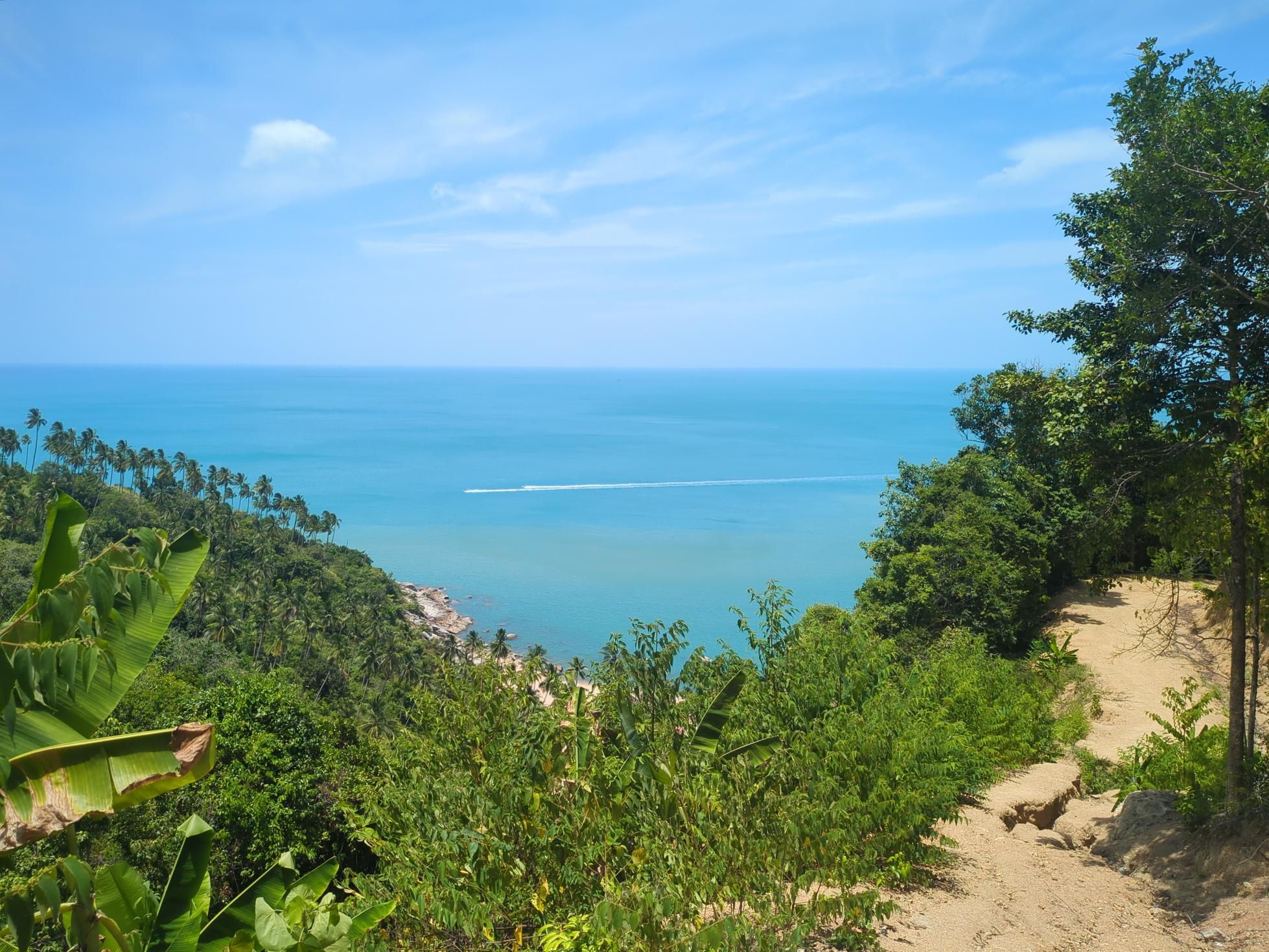 Challenging trail view